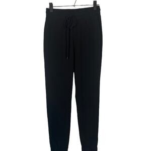 DKNY Women’s Black Drawstring Stretch Waist Lightweight Loungewear Joggers XXS